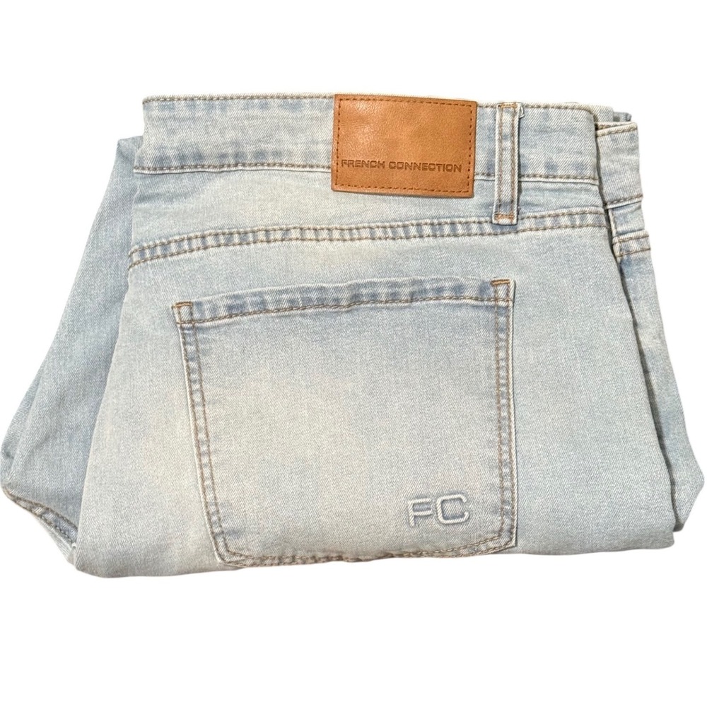 French Connection Mens‎ Light Wash Straight Leg Denim Jeans W38 L30 Light Blue
